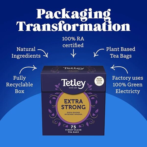 Tetley Extra Strong Breakfast Tea, 75 Tea Bags 237G