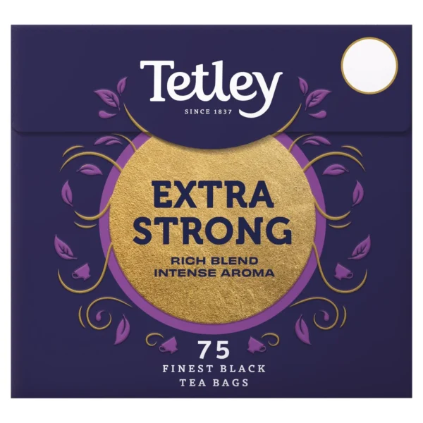 Tetley Extra Strong Breakfast Tea, 75 Tea Bags 237G