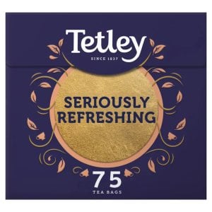 Tetley Seriously Refreshing, 75 Tea Bags 250g, Black Tea, Tata Consumer Products UK Group Limited. Sold by Teas.co.uk.