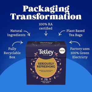 Tetley Seriously Refreshing, 75 Tea Bags 250g, Black Tea, Tata Consumer Products UK Group Limited. Sold by Teas.co.uk.