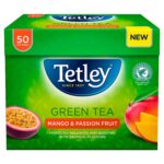 Tetley Green Tea with Mango and Passion Fruit, 50 Tea Bags 100g