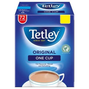 Tetley One Cup English Breakfast Tea, 72 Tea Bags 144g, Black Tea, Tata Consumer Products UK Group Limited. Sold by Teas.co.uk.