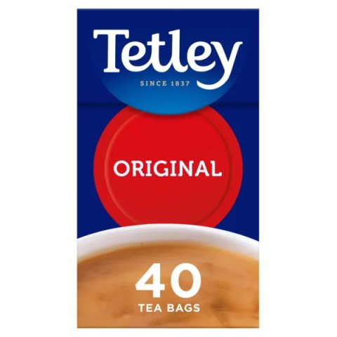 Tetley Original English Breakfast, 40 Tea Bags 125g, Black Tea, Tata Consumer Products UK Group Limited. Sold by Teas.co.uk.