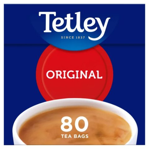 Tetley Original English Breakfast, 80 Tea Bags 250g, Black Tea, Tata Consumer Products UK Group Limited. Sold by Teas.co.uk.
