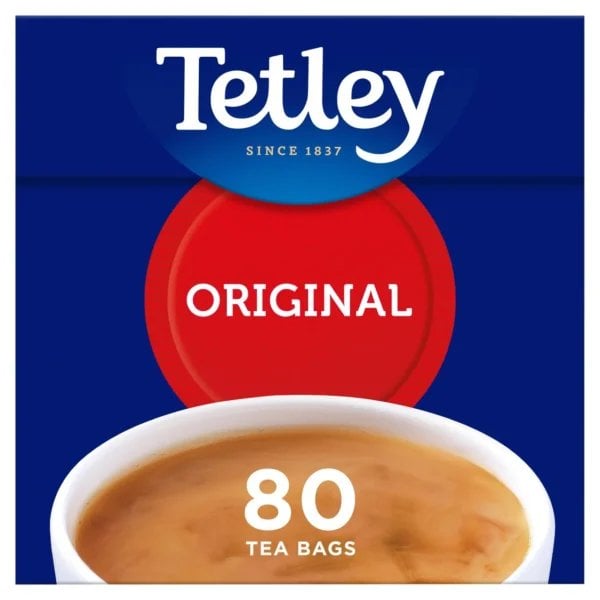 Tetley Original English Breakfast, 80 Tea Bags 250g, Black Tea, Tata Consumer Products UK Group Limited. Sold by Teas.co.uk.