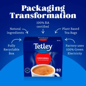 Tetley Original English Breakfast, 80 Tea Bags 250g, Black Tea, Tata Consumer Products UK Group Limited. Sold by Teas.co.uk.