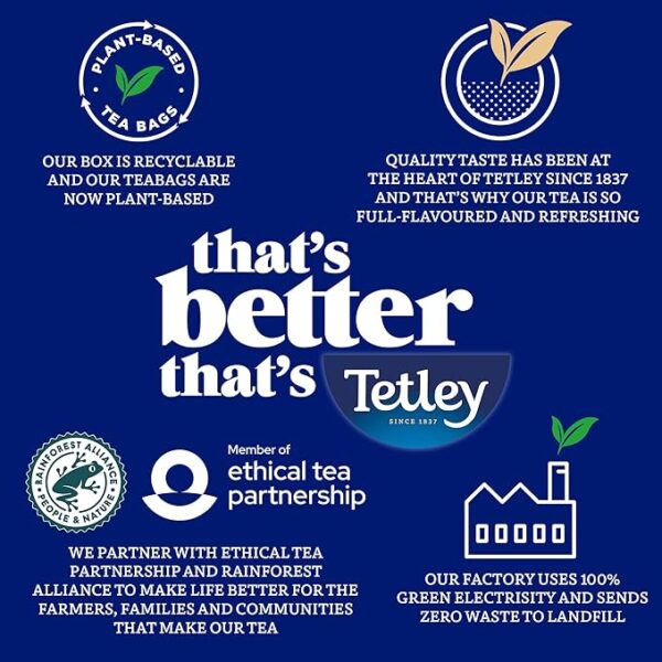 Tetley Peppermint Herbal Tea, 40 Tea Bags 64g, English Tea, Tata Consumer Products UK Group Limited. Sold by Teas.co.uk.
