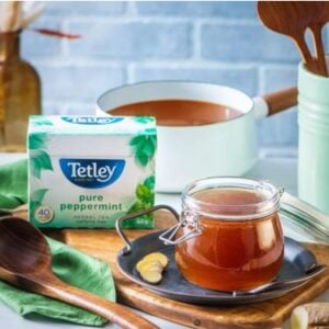 Tetley Peppermint Herbal Tea, 40 Tea Bags 64G, English Tea, Tata Consumer Products Uk Group Limited. Sold By Teas.co.uk.
