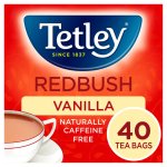 Tetley Redbush Vanilla, 40 Tea Bags 100g, Redbush, Tata Consumer Products UK Group Limited. Sold by Teas.co.uk.