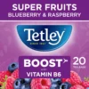www-teas-co-uk-tetley-super-fruits-boost-blueberry-and-raspberry-20-tea-bags-40g-5000208069088-front-of-box Tetley Super Fruits Boost Blueberry and Raspberry, 20 Tea Bags 40g
