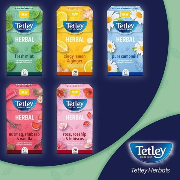 Tetley Super Fruits Immune Peach and Orange, 20 Tea Bags 40g, Fruit and Herbal Tea, Tata Consumer Products UK Group Limited. Sold by Teas.co.uk.