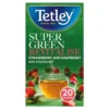 Tetley Super Green Revitalise Strawberry and Raspberry, 20 Tea Bags 40g