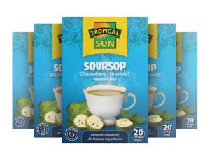 Tropical Sun Soursop, 20 Tea Bags 30g, Fruit and Herbal Tea, Tropical Sun Foods Limited. Sold by Teas.co.uk.