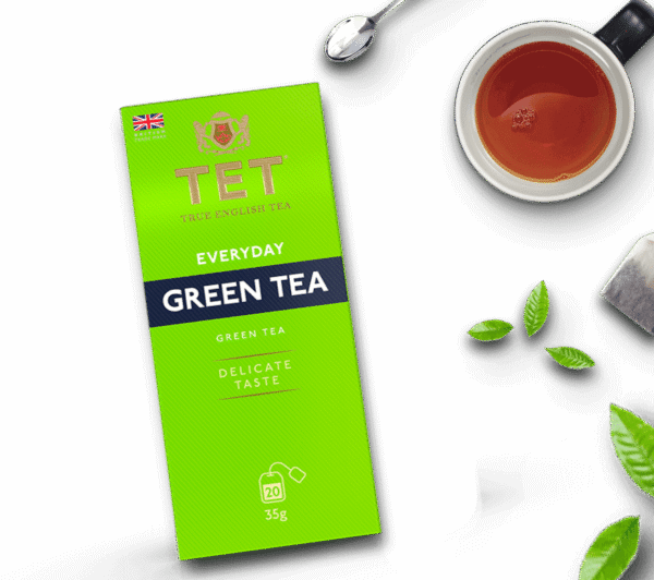 Www-Teas-Co-Uk-True-English-Tea-T-E-T-Everyday-Green-Tea-20-Tea-Bags-35G-5060846023750-Front-Of-Packet-Lifestyle-Shot True English Tea (T.e.t) Everyday Green Tea, 20 Tea Bags 35G
