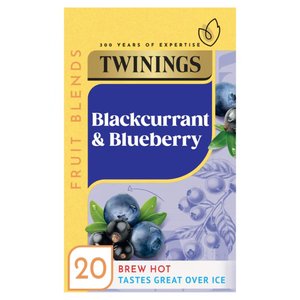 Twinings Blackcurrant and Blueberry, 20 Tea Bags 40g, Fruit and Herbal Tea, R. Twining and Company Limited. Sold by Teas.co.uk.
