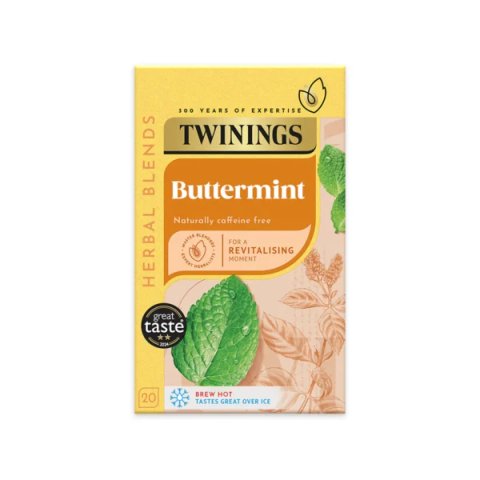 Twinings Buttermint, 20 Tea Bags 40g, Fruit and Herbal Tea, R. Twining and Company Limited. Sold by Teas.co.uk.
