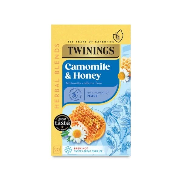 Twinings Camomile and Honey, 20 Tea Bags 30g, Fruit and Herbal Tea, R. Twining and Company Limited. Sold by Teas.co.uk.