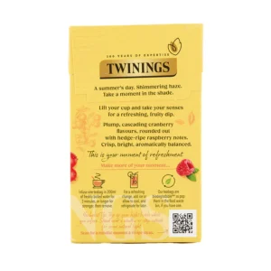 Twinings Cranberry and Raspberry, 20 Tea Bags 40g, Fruit and Herbal Tea, R. Twining and Company Limited. Sold by Teas.co.uk.