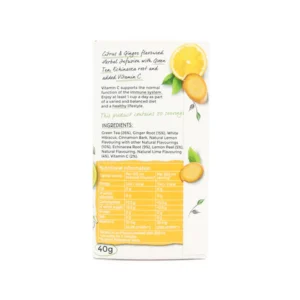 Twinings Defence, 20 Tea Bags 40g, right side of box, available at teas.co.uk