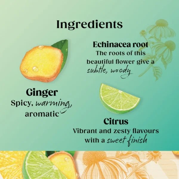 Twinings Defence, 20 Tea Bags 40g, visual ingredients, available at teas.co.uk