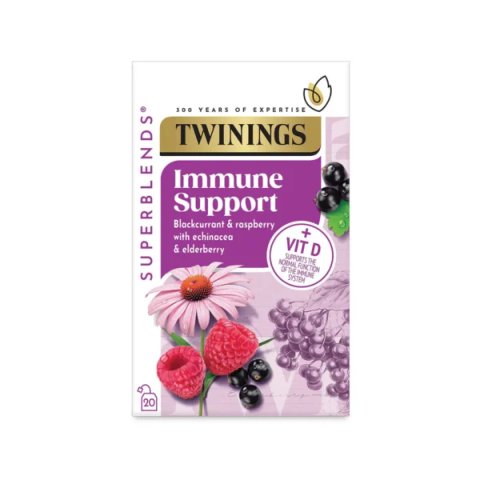 Twinings Immune Support, 20 Tea Bags 40g, Fruit and Herbal Tea, R. Twining and Company Limited. Sold by Teas.co.uk.