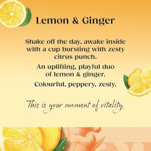 Twinings Lemon and Ginger, 20 Tea Bags 30g, Fruit and Herbal Tea, R. Twining and Company Limited. Sold by Teas.co.uk.