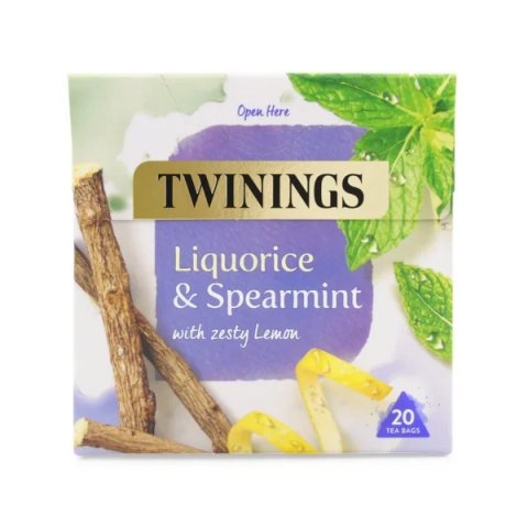 Twinings Liquorice and Spearmint, 20 Tea Bags 40g, Fruit and Herbal Tea, R. Twining and Company Limited. Sold by Teas.co.uk.