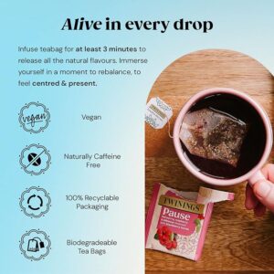 Twinings Pause, 20 Tea Bags 36g, Fruit and Herbal Tea, R. Twining and Company Limited. Sold by Teas.co.uk.