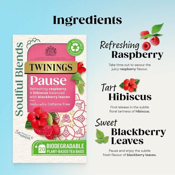 Twinings Pause, 20 Tea Bags 36g, Fruit and Herbal Tea, R. Twining and Company Limited. Sold by Teas.co.uk.
