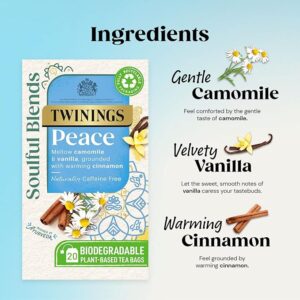 Twinings Peace, 20 Tea Bags 40g, Fruit and Herbal Tea, R. Twining and Company Limited. Sold by Teas.co.uk.