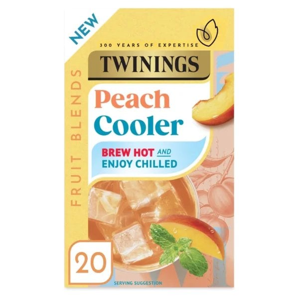 Twinings Peach Cooler 20, Tea Bags 30g, Fruit and Herbal Tea, R. Twining and Company Limited. Sold by Teas.co.uk.