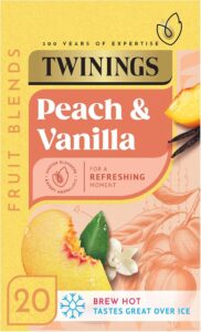 Twinings Peach Cooler 20, Tea Bags 30g, Fruit and Herbal Tea, R. Twining and Company Limited. Sold by Teas.co.uk.