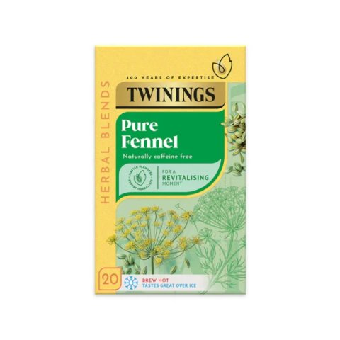 Twinings Pure Fennel, 20 Tea Bags 40g, Fruit and Herbal Tea, R. Twining and Company Limited. Sold by Teas.co.uk.