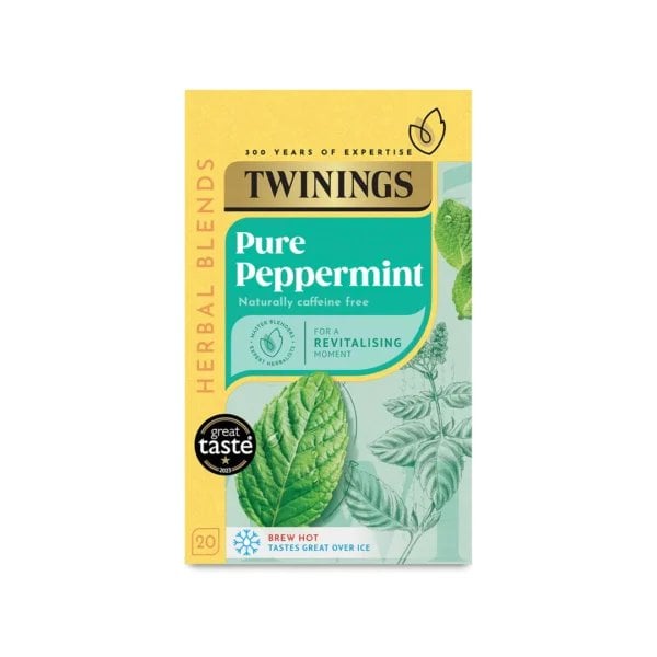 Twinings Pure Peppermint, 20 Tea Bags 40g, Fruit and Herbal Tea, R. Twining and Company Limited. Sold by Teas.co.uk.
