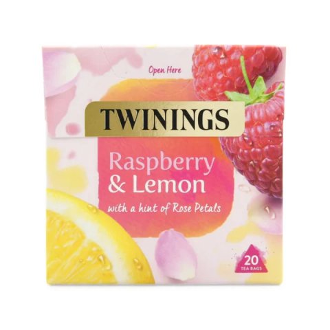 Twinings Raspberry and Lemon, 20 Tea Bags 40g, Fruit and Herbal Tea, R. Twining and Company Limited. Sold by Teas.co.uk.