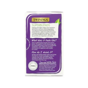 Twinings Sleep Passionflower, 20 Tea Bags 30g, Fruit and Herbal Tea, R. Twining and Company Limited. Sold by Teas.co.uk.