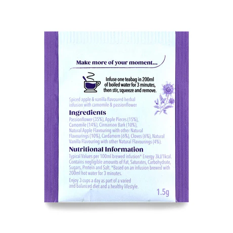 Www-Teas-Co-Uk-Twinings-Sleep-Passionflower-20-Tea-Bags-30G-070177178505-Back-Of-Tea-Bag-Enverlope Twinings Sleep Passionflower, 20 Tea Bags 30G