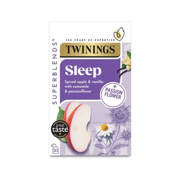 Twinings Sleep Passionflower, 20 Tea Bags 30g, Fruit and Herbal Tea, R. Twining and Company Limited. Sold by Teas.co.uk.