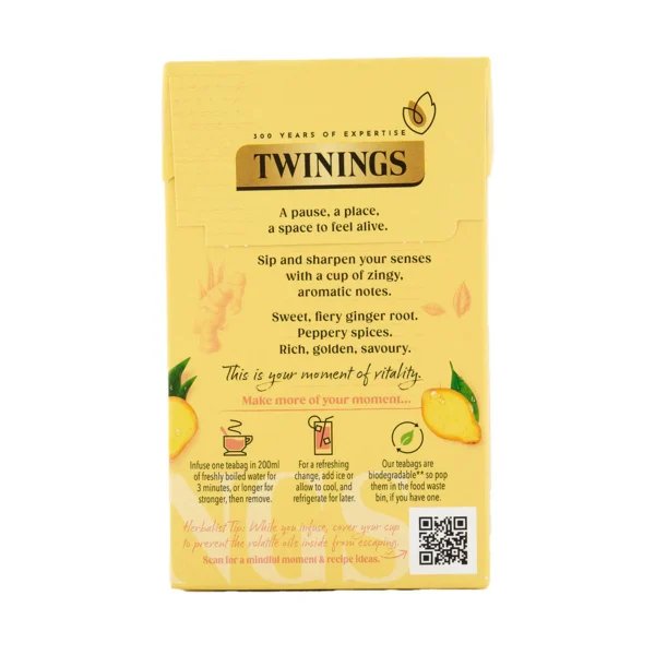 Twinings Spiced Ginger, 20 Tea Bags 35g, Fruit and Herbal Tea, R. Twining and Company Limited. Sold by Teas.co.uk.