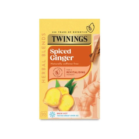 Twinings Spiced Ginger, 20 Tea Bags 35g, Fruit and Herbal Tea, R. Twining and Company Limited. Sold by Teas.co.uk.