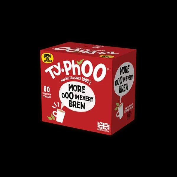 Typhoo Original Breakfast, 80 Tea Bags 290g, Black Tea, Typhoo Tea Limited. Sold by Teas.co.uk.