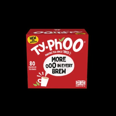 Typhoo Original Breakfast, 80 Tea Bags 290g, Black Tea, Typhoo Tea Limited. Sold by Teas.co.uk.