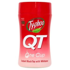 Typhoo QT One Cup Instant Tea With Whitener, 125g, Black Tea, Typhoo Tea Limited. Sold by Teas.co.uk.