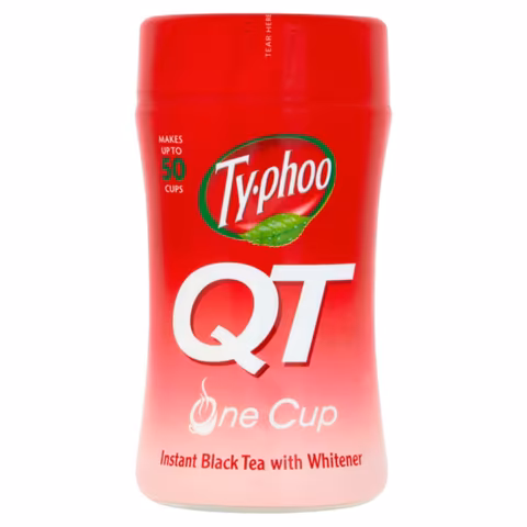 Typhoo QT One Cup Instant Tea With Whitener, 125g