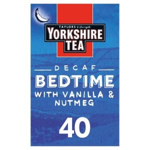 Yorkshire Tea Bedtime Brew, 40 Tea Bags 100g, Decaffeinated Speciality Teas, Bettys & Taylors Group Limited. Sold by Teas.co.uk.