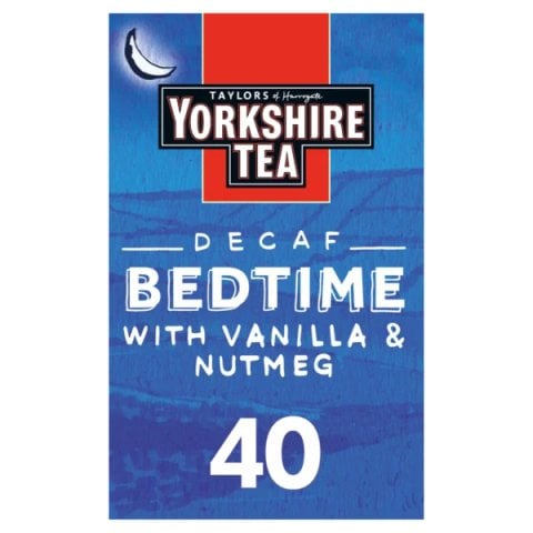 Yorkshire Tea Bedtime Brew, 40 Tea Bags 100g, Decaffeinated Speciality Teas, Bettys & Taylors Group Limited. Sold by Teas.co.uk.