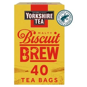 Yorkshire Tea Biscuit Brew, 40 Tea Bags 112g, Black Tea, Bettys & Taylors Group Limited. Sold by Teas.co.uk.
