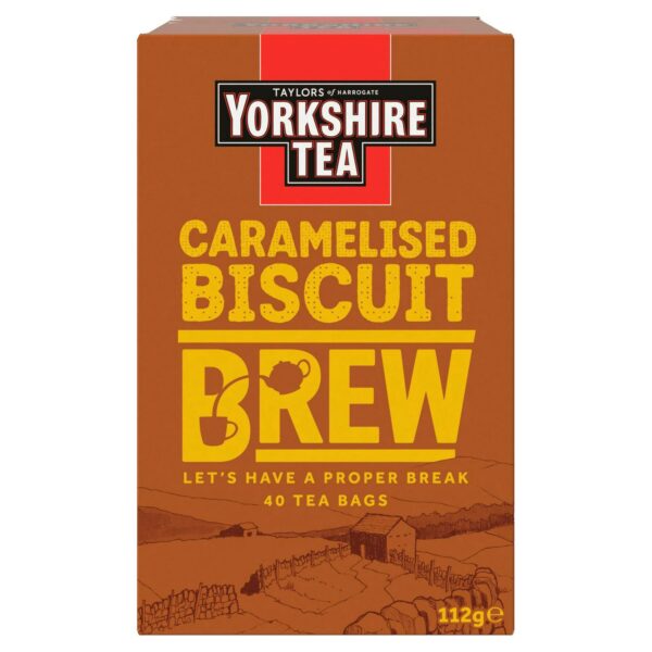 Yorkshire Tea Caramelised Biscuit Brew, 40 Tea Bags 112G