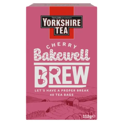 Yorkshire Tea Cherry Bakewell Brew, 40 Tea Bags 112g
