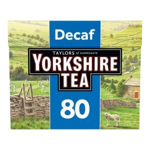 Yorkshire Tea Decaf English Breakfast, 80 Tea Bags 250g, Black Tea, Bettys & Taylors Group Limited. Sold by Teas.co.uk.